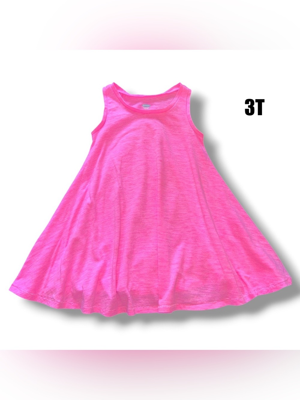 Old Navy Girls Neon Pink Swing Tank Dress size 3T